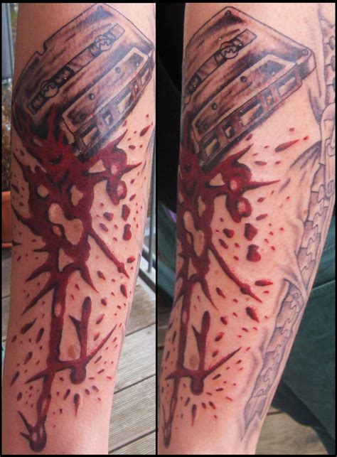 bloody cassette tattoo by D3adFrog on DeviantArt