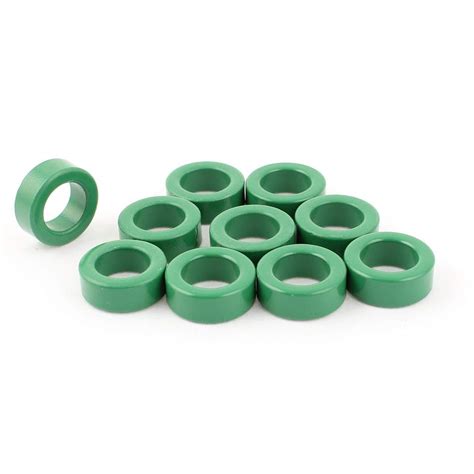 Buy 10 Pcs/lot 22Mm X 14Mm X 8Mm Power Transformer Ferrite Toroid Cores Green Used Widely in ...