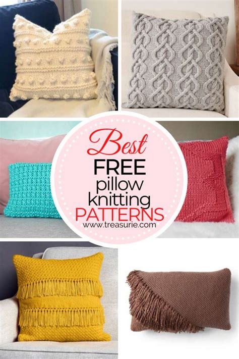 27 Free Knitting Pillow Patterns, Beginner to Advanced | TREASURIE