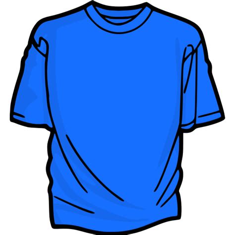 Blue t-shirt vector clip art | Free SVG