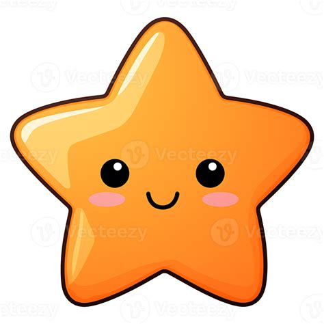 ai generiert süß kawaii Star Clip Art Kinder Illustration zum Aufkleber Design 36181651 PNG