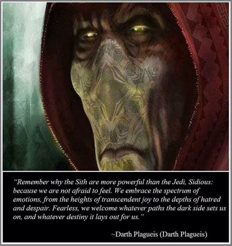 Plagueis Quote | Jedi sith, The force is strong, Star wars