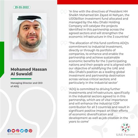 UAE Forsan on Twitter: "Mohamed Hassan Al Suwaidi: 'ADQ will catalyse ...