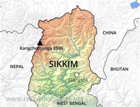 Where Is Sikkim Located In India Map - United States Map