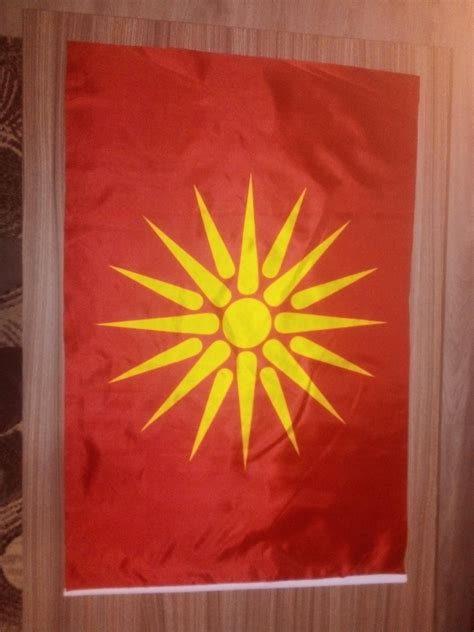 The flag of the Republic of North Macedonia back in 1992-1995. : r/vexillology