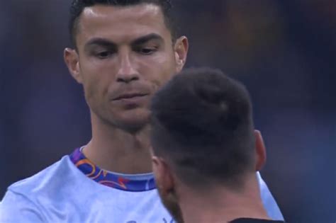 Cristiano Ronaldo briefly greets Lionel Messi ahead of 37th and ...