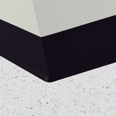 Roppe Pinnacle Wall Base Black 4.5" x 4' (30 Pcs. / Box) by 1/8" Cove