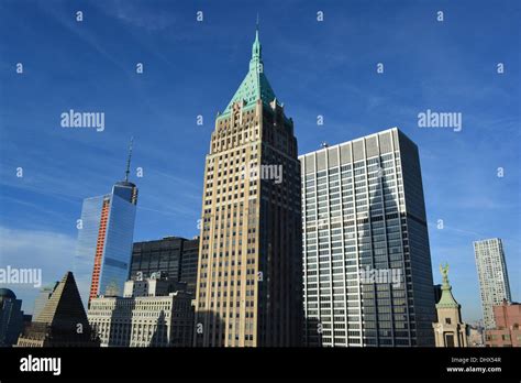 Lower Manhattan skyline Stock Photo - Alamy