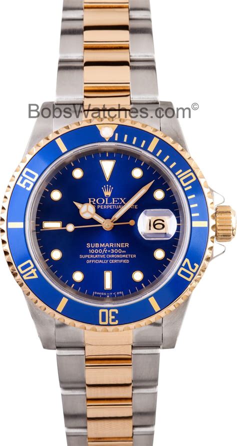 Used Rolex Two Tone Submariner 16613 - Save At Bob's Watches