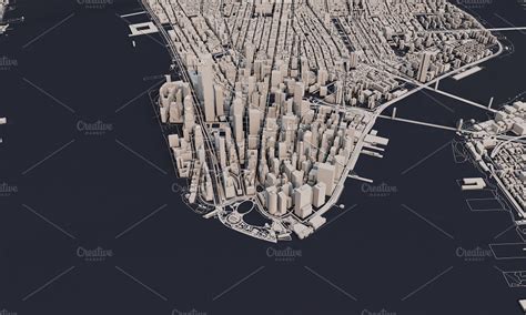 New york city aerial 3d map containing new york, nyc, and america | High-Quality Architecture ...