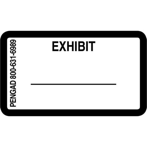 Legal Exhibit Label Stickers, 7/8 x 1-1/2 inches, 492 Labels per Pack (Exhibit White) - Walmart.com