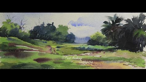 Watercolor Landscape Painting Tutorial Step By Step : Painting ...
