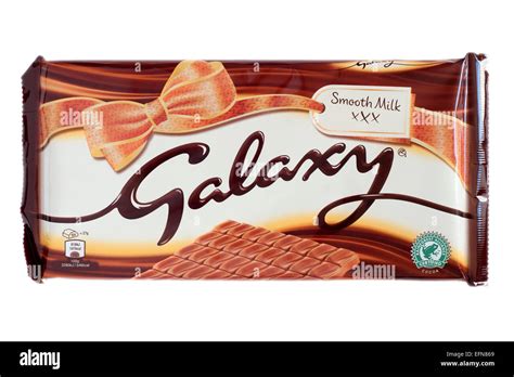 large 390g family sized bar of galaxy milk chocolate on a white ...