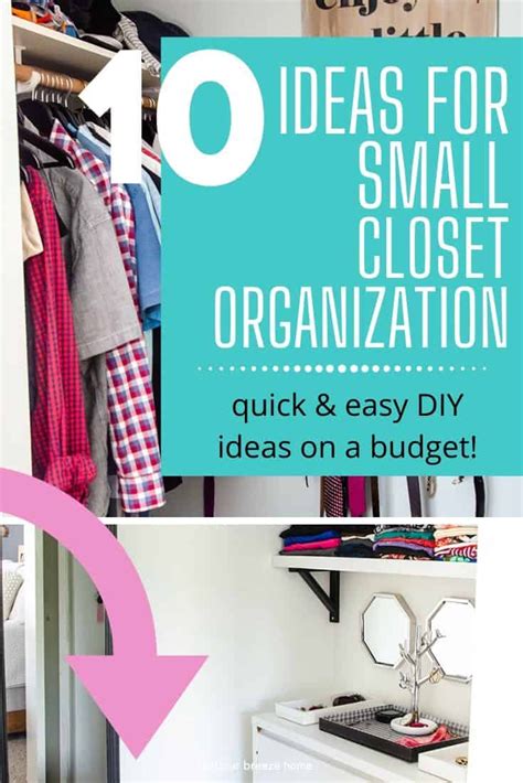 See how to quickly and easily organize a tiny closet with this small closet makeover reveal ...