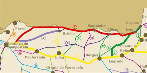 Camino Del Norte Mapa | Mapa