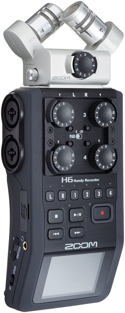 Zoom H6 6-Track Portable Recorder, Stereo Microphones, 4 XLR/TRS Inputs, Records to SD Card, USB ...