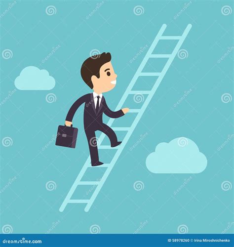 Climbing The Corporate Ladder Vector Illustration | CartoonDealer.com #84364484