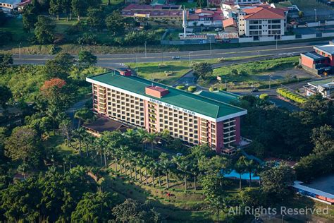 OverflightStock™ | Estadio National and La Sabana Park. San José Costa Rica Aerial Stock Photo