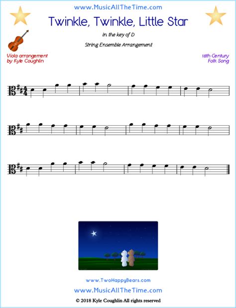 Twinkle, Twinkle, Little Star Viola Sheet Music