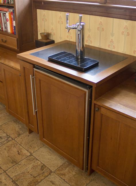 Oak Part Built In Kegerator — Randolph Indoor and Outdoor Design