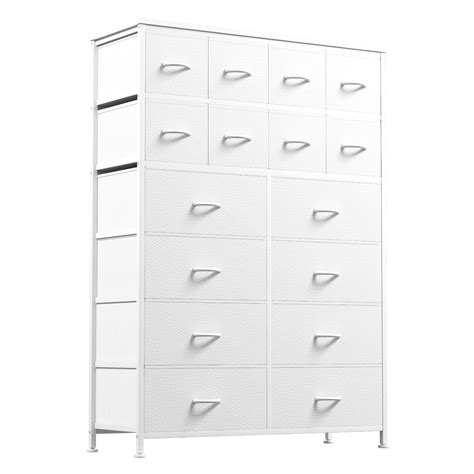 LIVEHOM 16 Dresser Drawer for Bedroom, Tall Dresser with PU Fabric ...