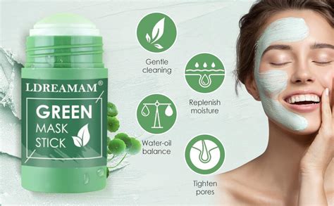 Green Tea Mask,Green Tea Cleansing Mask,Green Mask Stick,Green Tea Purifying Clay,Deep Cleaning ...