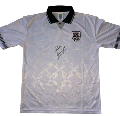 Paul Gascoigne Signed England Football Club shirt 1990 Gazza