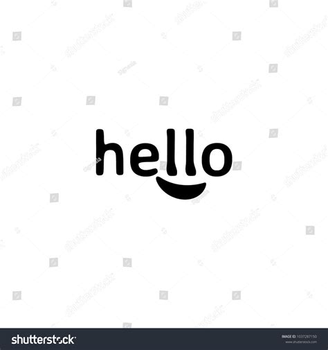 Hello Lettering Design Template Letter Hellow Stock Vector (Royalty ...