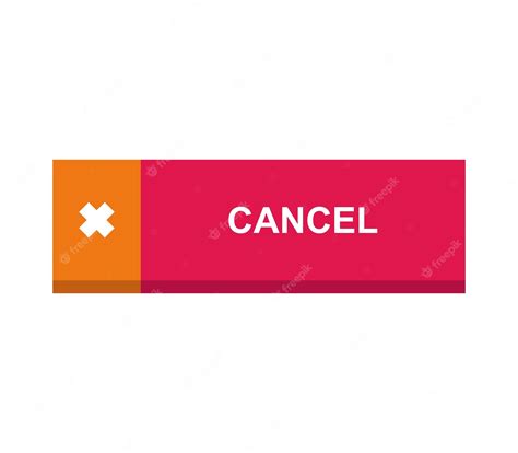 Premium Vector | Cancel button