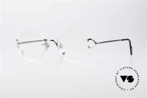 Sunglasses Cartier Madison Rimless Round Platinum Frame | Vintage Sunglasses