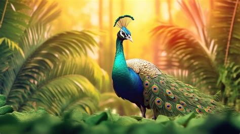 Premium AI Image | male peacock exotic bird