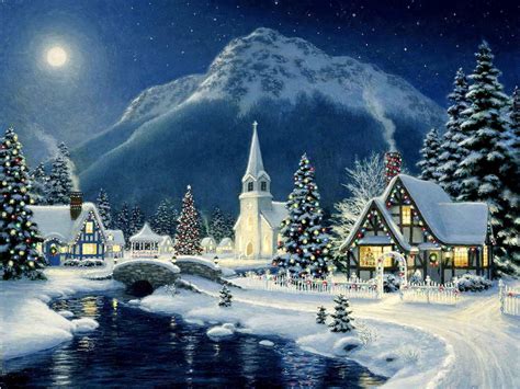 Christmas Scenery Wallpapers - Top Free Christmas Scenery Backgrounds ...