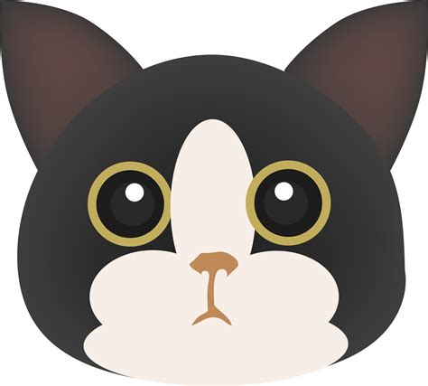 Cat Cartoon Clip Art Cute Cat Face Vector Material Pn - vrogue.co