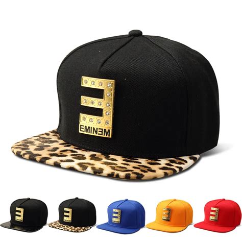 Wholesale Cotton Diamond E EMINEM Snapback Hats men women Gorras Bling ...