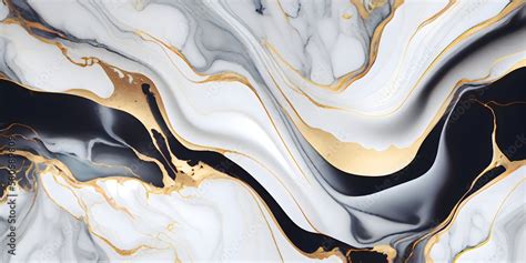 Black white gold smooth marble background. Marble ink abstract art from ...