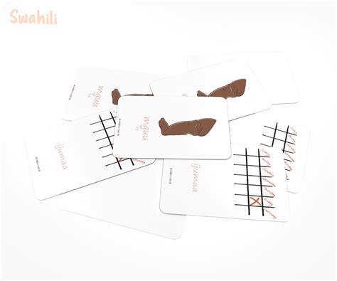 Swahili Language Learning Flash Cards - Our Kids Trove