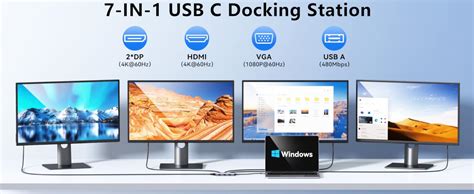 Amazon.com: USB C Docking Station Dual Displayport, Selore Laptop ...