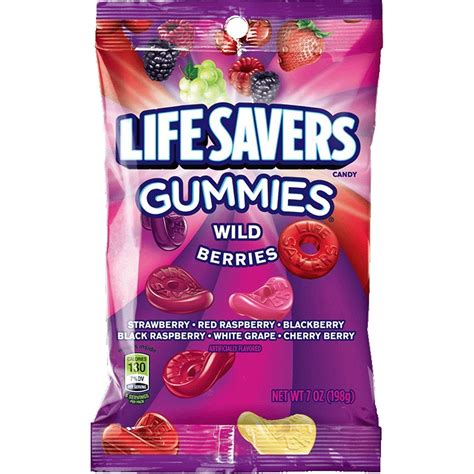 LIFE SAVERS Wild Berry Gummies Candy Bag, 7 ounce (Pack of 12 ...