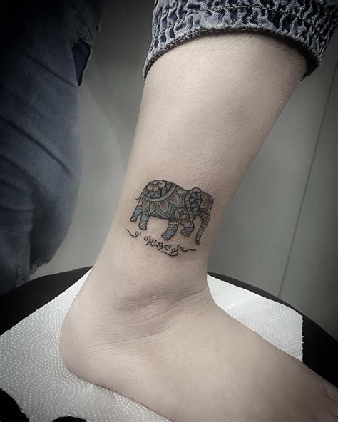 Traditional Thai Elephant Tattoo