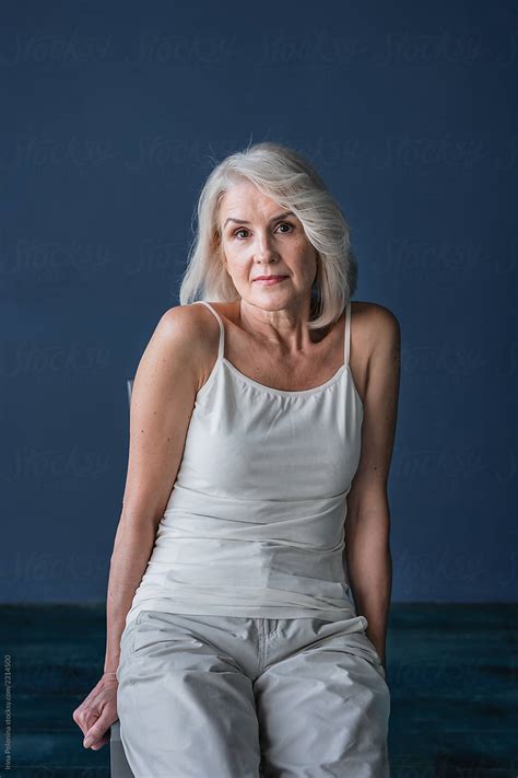 Portrait Of A Beautiful Mature Woman by Irina Polonina - Woman ...