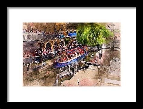 Saturday Afternoon At Camden Lock - Framed Print | Framed prints, Camden lock, London art