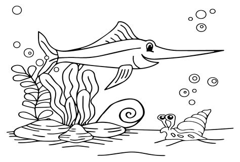 Images Marlin Coloring Page - Free Printable Coloring Pages