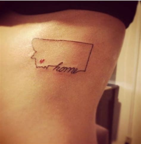 Montana outline tattoo. The heart needs to be moved but other wise I love! And make it ND Cute ...