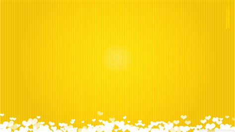 Yellow With Mild Lines And White Heart Shapes HD Yellow Wallpaper ...