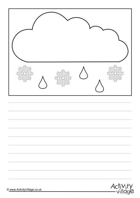 Sleet Weather Symbol Story Paper