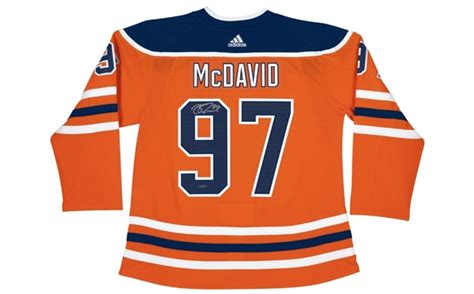 UDA CONNOR MCDAVID AUTOGRAPHED EDMONTON OILERS ORANGE ADIDAS JERSEY ...