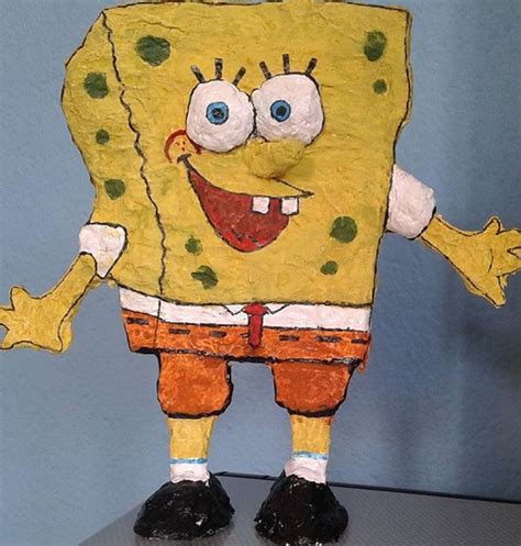 DIY Spongebob made out of Papier-mâché | Spongebob, Drawing & painting ...