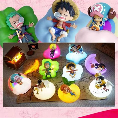 Luffy Zoro Nami Sanji Anime Figure Veilleuse, Lampe, Lumière Douce, Chambre, oral et, LED ...