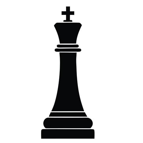 king chess piece, black color silhouette 48084857 Vector Art at Vecteezy