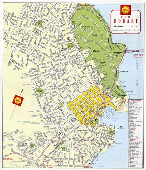 1970s street map of Hobart, Tasmania | Map, Australia map, Street map